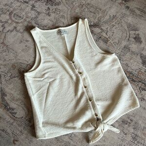 Madewell Texture and Thread Tie Front Tank